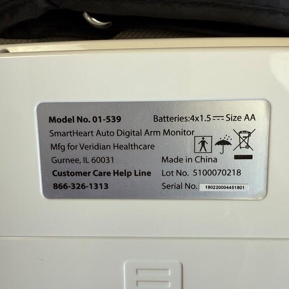 Smart Heart Automatic Digital Blood Pressure Arm Monitor Kit Adult Arm Cuff New - Picture 7 of 8